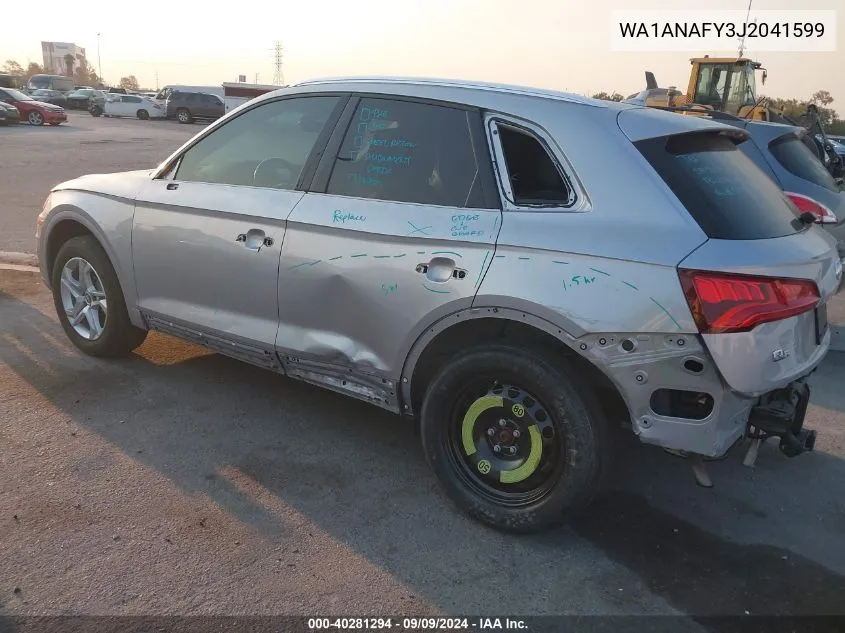 2018 Audi Q5 2.0T Premium/2.0T Tech Premium VIN: WA1ANAFY3J2041599 Lot: 40281294