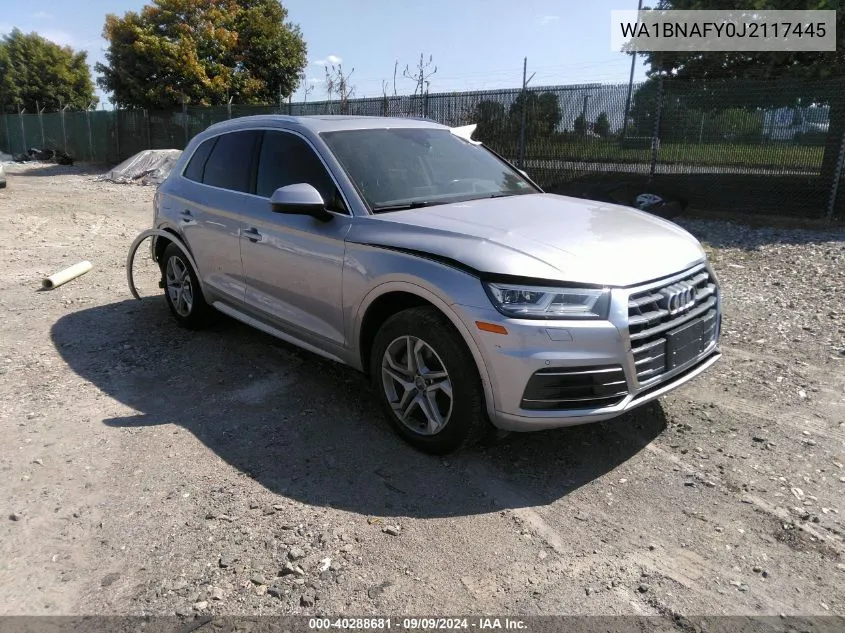 2018 Audi Q5 2.0T Premium/2.0T Tech Premium VIN: WA1BNAFY0J2117445 Lot: 40288681