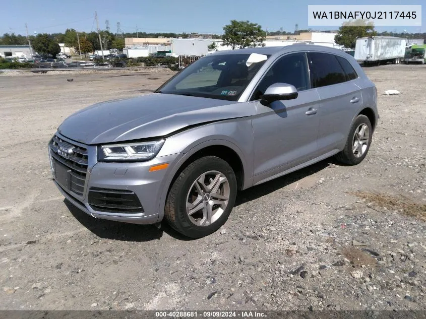 2018 Audi Q5 2.0T Premium/2.0T Tech Premium VIN: WA1BNAFY0J2117445 Lot: 40288681