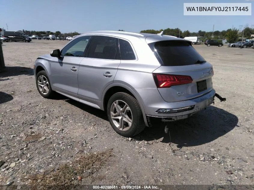 2018 Audi Q5 2.0T Premium/2.0T Tech Premium VIN: WA1BNAFY0J2117445 Lot: 40288681