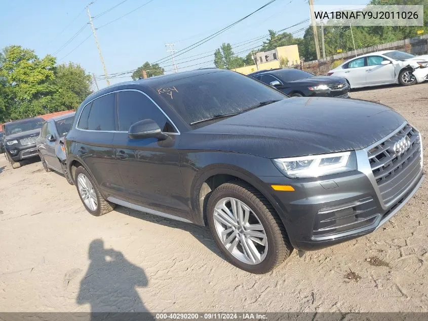 2018 Audi Q5 2.0T Premium VIN: WA1BNAFY9J2011026 Lot: 40290200