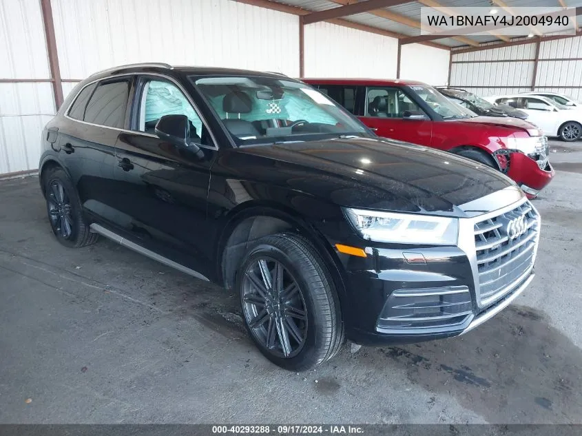 2018 Audi Q5 2.0T Premium/2.0T Tech Premium VIN: WA1BNAFY4J2004940 Lot: 40293288