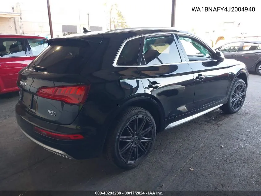 2018 Audi Q5 2.0T Premium/2.0T Tech Premium VIN: WA1BNAFY4J2004940 Lot: 40293288