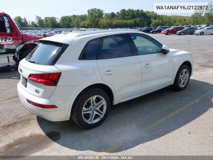 2018 Audi Q5 2.0T Premium/2.0T Tech Premium VIN: WA1ANAFY6J2122872 Lot: 40298136