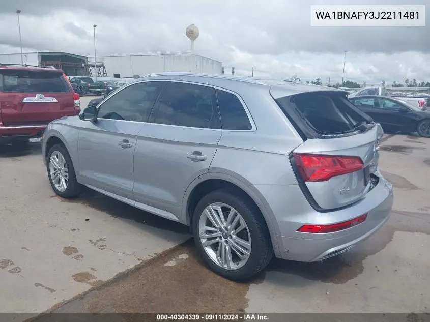 WA1BNAFY3J2211481 2018 Audi Q5 2.0T Premium/2.0T Tech Premium