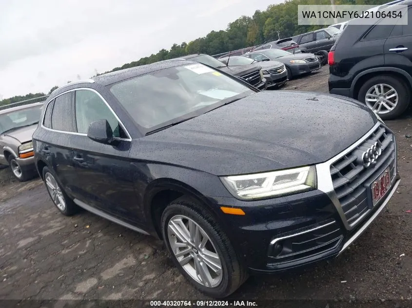 2018 Audi Q5 2.0T Premium/2.0T Tech Premium VIN: WA1CNAFY6J2106454 Lot: 40320764