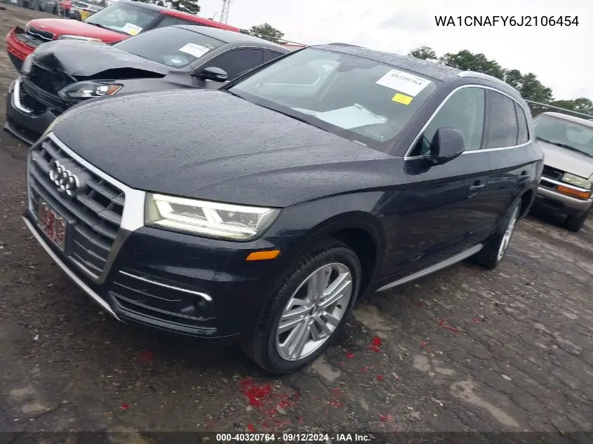 2018 Audi Q5 2.0T Premium/2.0T Tech Premium VIN: WA1CNAFY6J2106454 Lot: 40320764