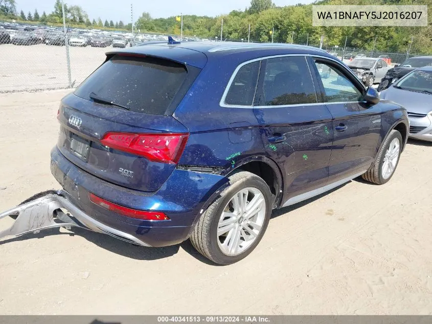 2018 Audi Q5 2.0T Premium/2.0T Tech Premium VIN: WA1BNAFY5J2016207 Lot: 40341513