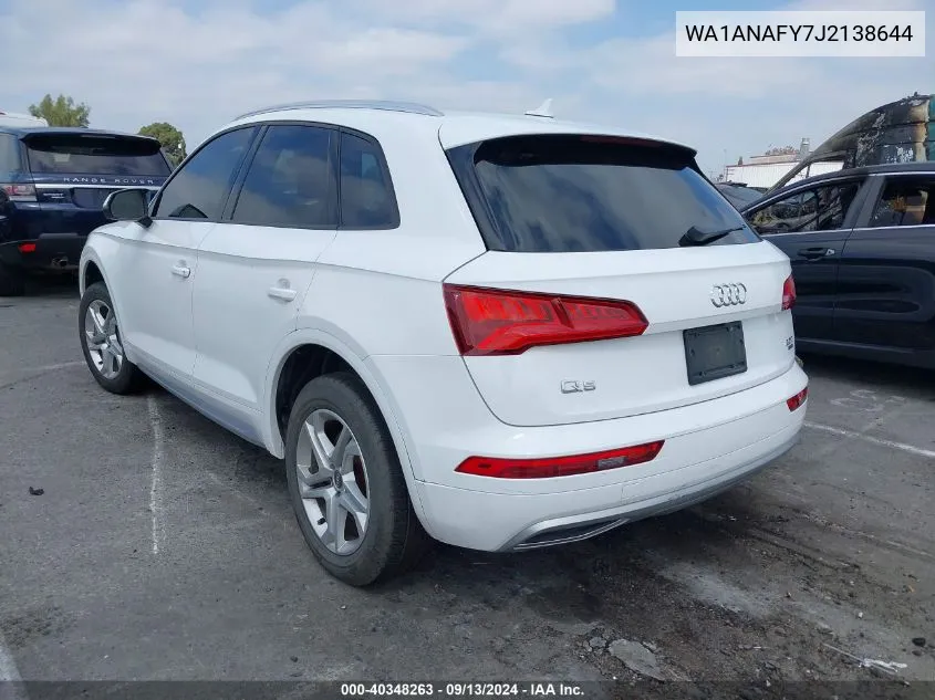 2018 Audi Q5 Premium VIN: WA1ANAFY7J2138644 Lot: 40348263