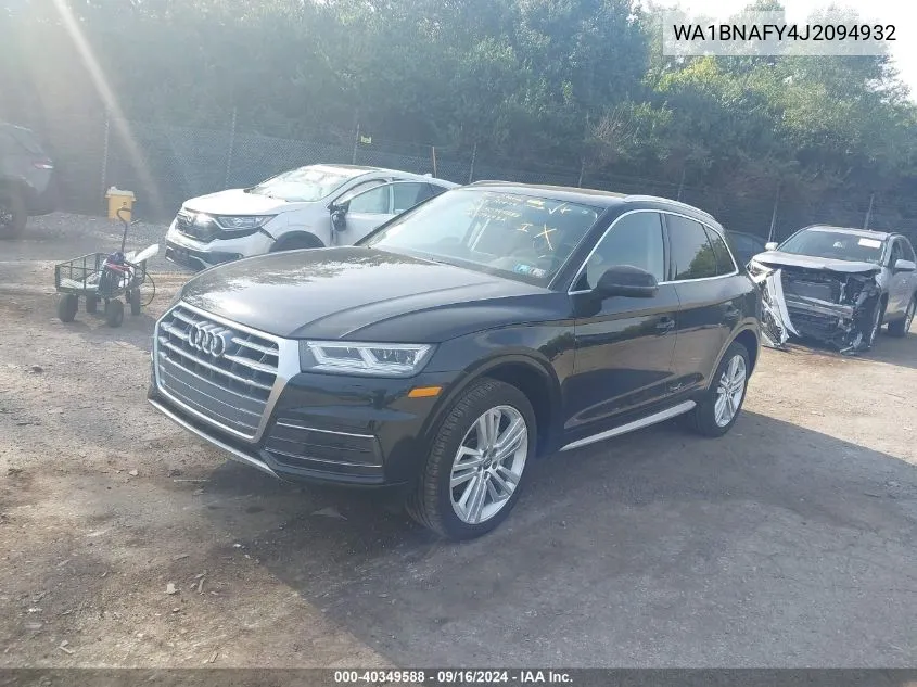 2018 Audi Q5 Premium Plus VIN: WA1BNAFY4J2094932 Lot: 40349588