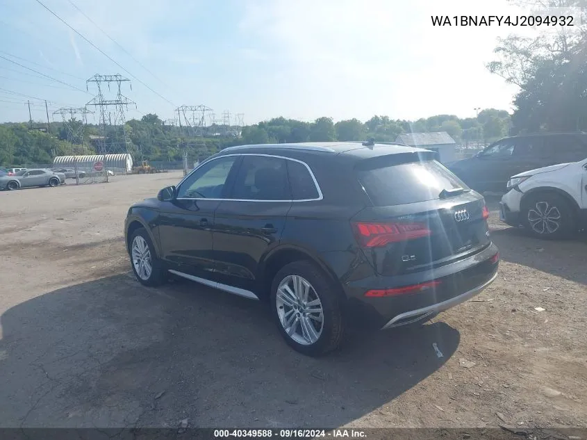 2018 Audi Q5 Premium Plus VIN: WA1BNAFY4J2094932 Lot: 40349588