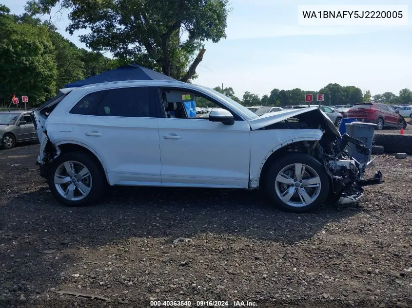 2018 Audi Q5 2.0T Premium/2.0T Tech Premium VIN: WA1BNAFY5J2220005 Lot: 40363540