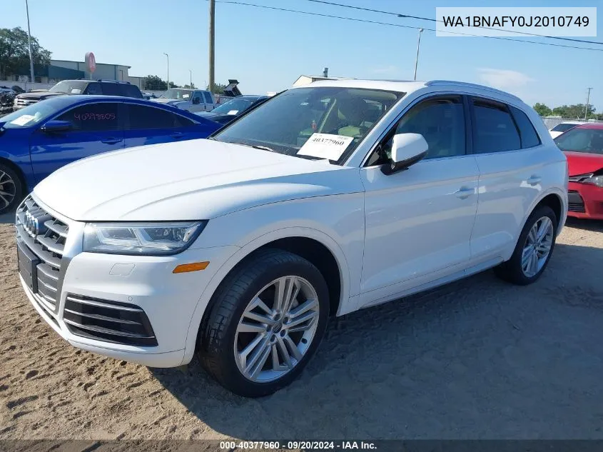 2018 Audi Q5 2.0T Premium/2.0T Tech Premium VIN: WA1BNAFY0J2010749 Lot: 40377960