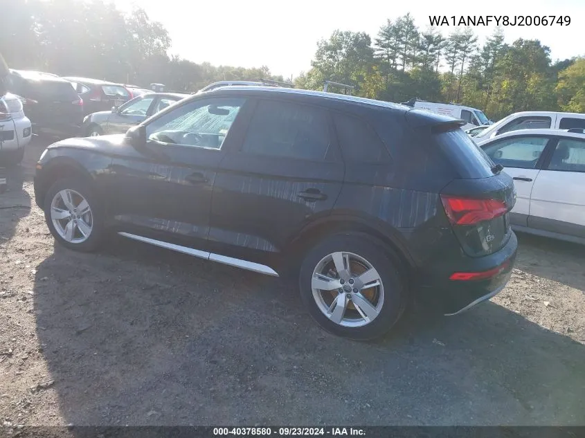 2018 Audi Q5 Premium VIN: WA1ANAFY8J2006749 Lot: 40378580