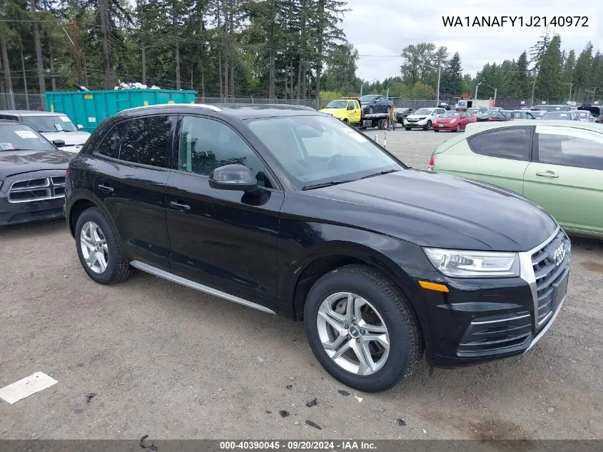 2018 Audi Q5 2.0T Premium/2.0T Tech Premium VIN: WA1ANAFY1J2140972 Lot: 40390045