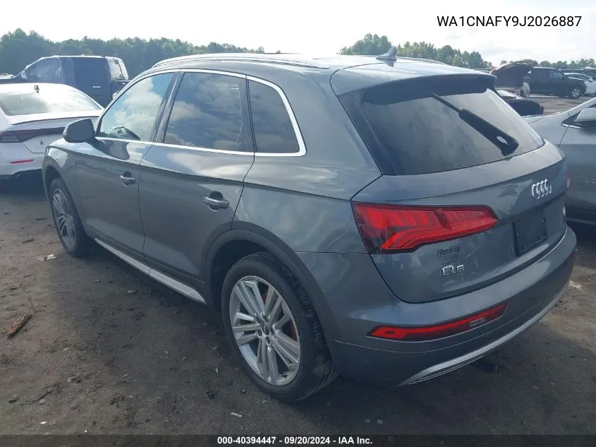 2018 Audi Q5 2.0T Premium/2.0T Tech Premium VIN: WA1CNAFY9J2026887 Lot: 40394447