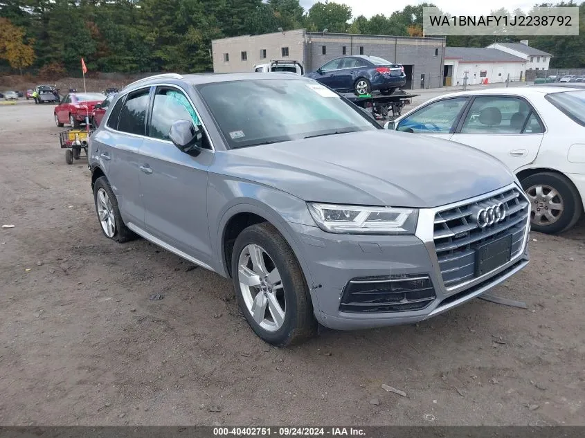 WA1BNAFY1J2238792 2018 Audi Q5 2.0T Premium