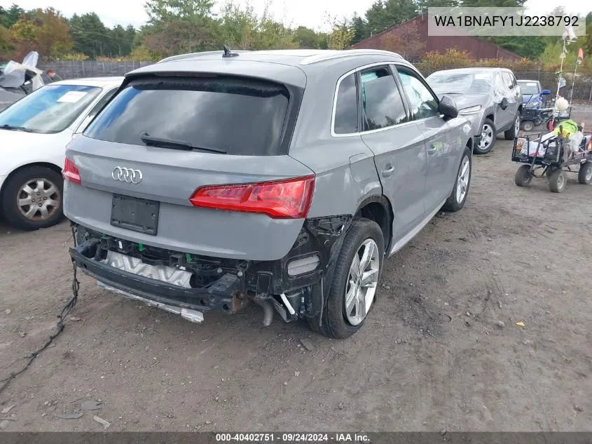 2018 Audi Q5 2.0T Premium VIN: WA1BNAFY1J2238792 Lot: 40402751