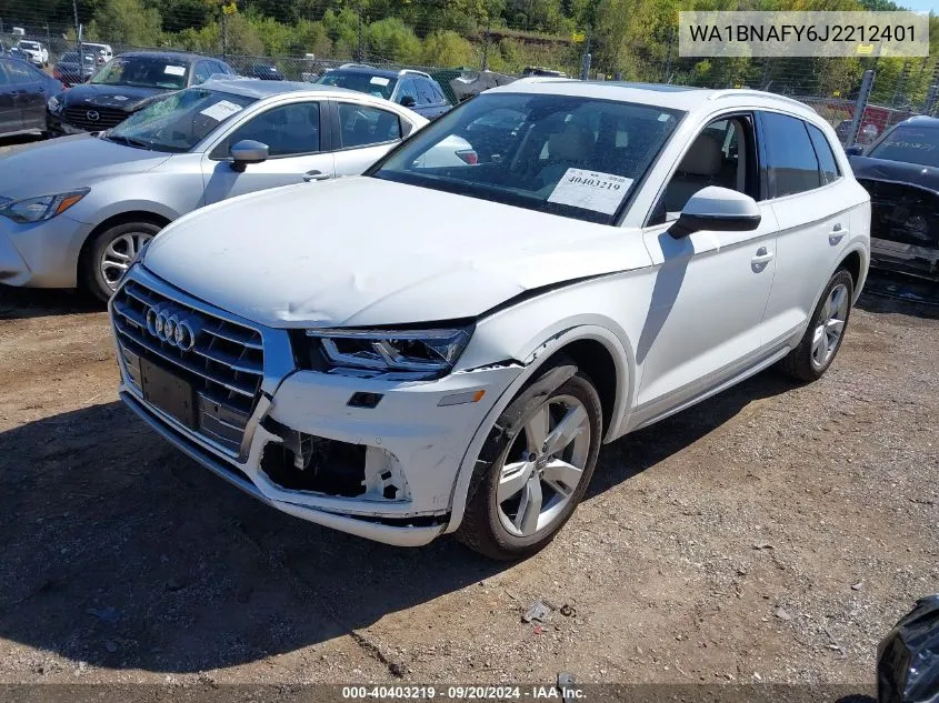 2018 Audi Q5 2.0T Premium/2.0T Tech Premium VIN: WA1BNAFY6J2212401 Lot: 40403219