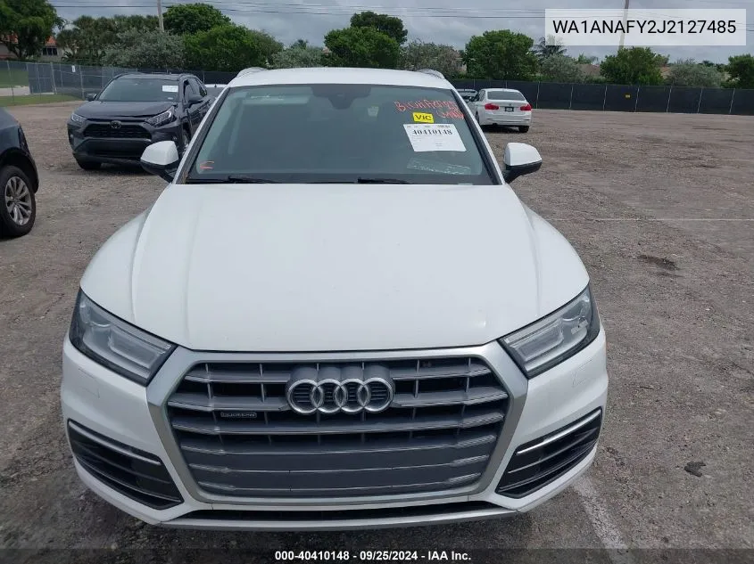 2018 Audi Q5 2.0T Premium/2.0T Tech Premium VIN: WA1ANAFY2J2127485 Lot: 40410148