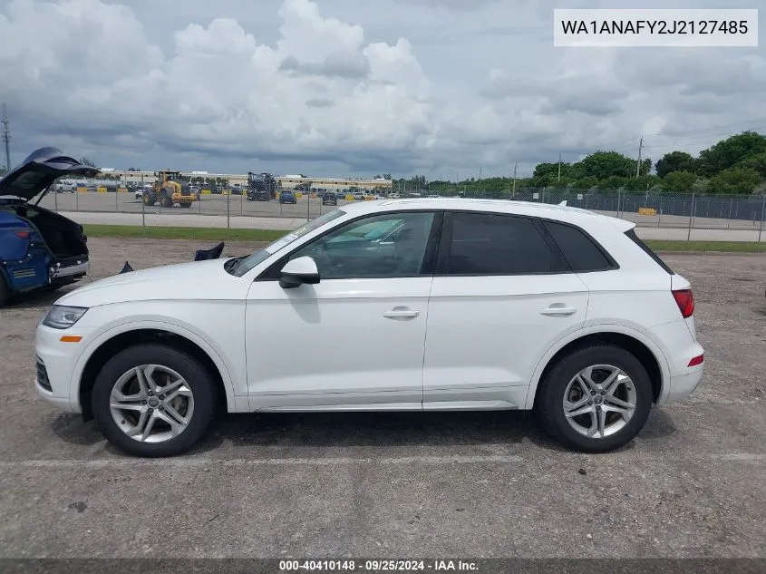 2018 Audi Q5 2.0T Premium/2.0T Tech Premium VIN: WA1ANAFY2J2127485 Lot: 40410148