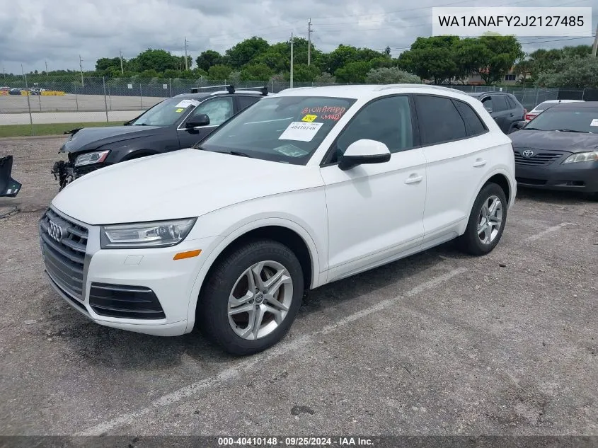 2018 Audi Q5 2.0T Premium/2.0T Tech Premium VIN: WA1ANAFY2J2127485 Lot: 40410148