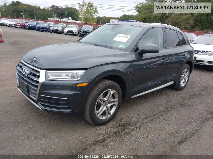 2018 Audi Q5 2.0T Premium/2.0T Tech Premium VIN: WA1ANAFY0J2180699 Lot: 40434226