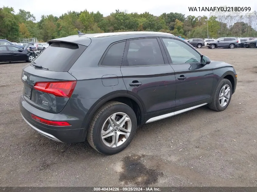 2018 Audi Q5 2.0T Premium/2.0T Tech Premium VIN: WA1ANAFY0J2180699 Lot: 40434226