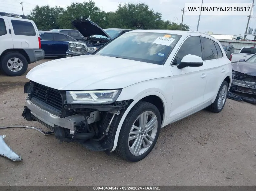 2018 Audi Q5 2.0T Premium/2.0T Tech Premium VIN: WA1BNAFY6J2158517 Lot: 40434547