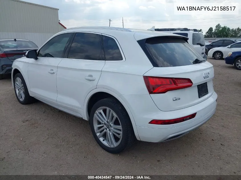 2018 Audi Q5 2.0T Premium/2.0T Tech Premium VIN: WA1BNAFY6J2158517 Lot: 40434547