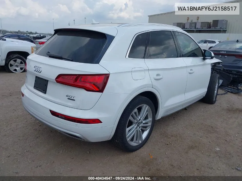 2018 Audi Q5 2.0T Premium/2.0T Tech Premium VIN: WA1BNAFY6J2158517 Lot: 40434547