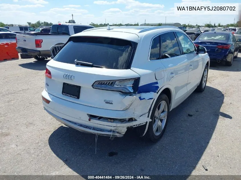 2018 Audi Q5 Premium Plus VIN: WA1BNAFY5J2080702 Lot: 40441484