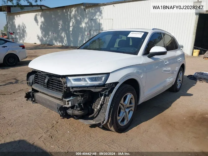 2018 Audi Q5 2.0T Premium/2.0T Tech Premium VIN: WA1BNAFY0J2028247 Lot: 40442148