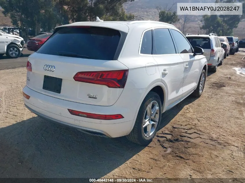 2018 Audi Q5 2.0T Premium/2.0T Tech Premium VIN: WA1BNAFY0J2028247 Lot: 40442148