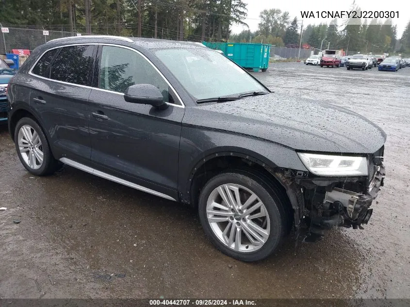 2018 Audi Q5 2.0T Premium/2.0T Tech Premium VIN: WA1CNAFY2J2200301 Lot: 40442707