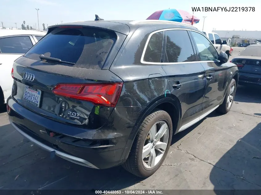 2018 Audi Q5 2.0T Premium/2.0T Tech Premium VIN: WA1BNAFY6J2219378 Lot: 40448053