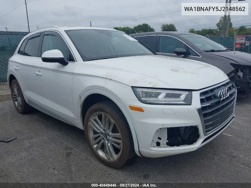 2018 Audi Q5 2.0T Premium/2.0T Tech Premium VIN: WA1BNAFY5J2148562 Lot: 40449446