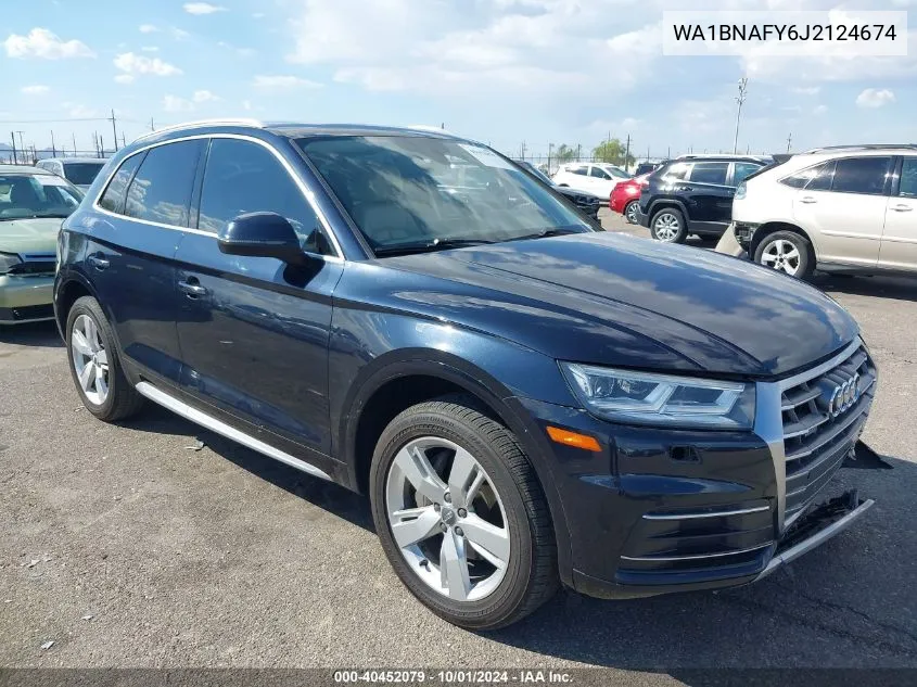 2018 Audi Q5 2.0T Premium/2.0T Tech Premium VIN: WA1BNAFY6J2124674 Lot: 40452079