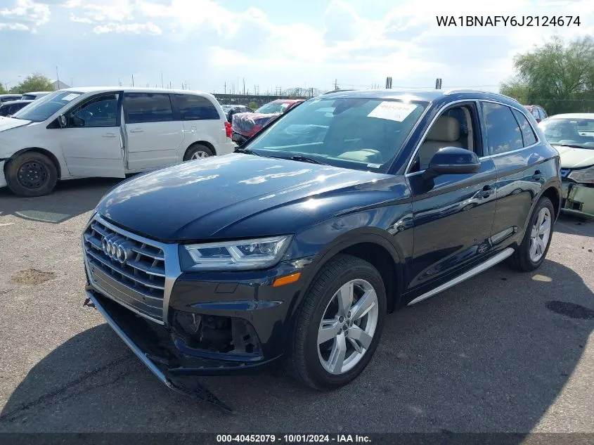 2018 Audi Q5 2.0T Premium/2.0T Tech Premium VIN: WA1BNAFY6J2124674 Lot: 40452079