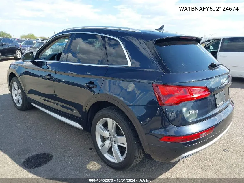 2018 Audi Q5 2.0T Premium/2.0T Tech Premium VIN: WA1BNAFY6J2124674 Lot: 40452079