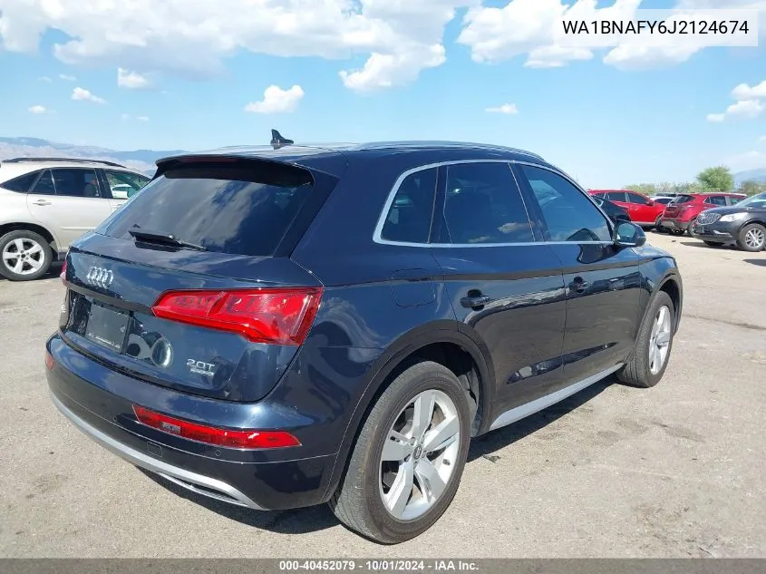 2018 Audi Q5 2.0T Premium/2.0T Tech Premium VIN: WA1BNAFY6J2124674 Lot: 40452079