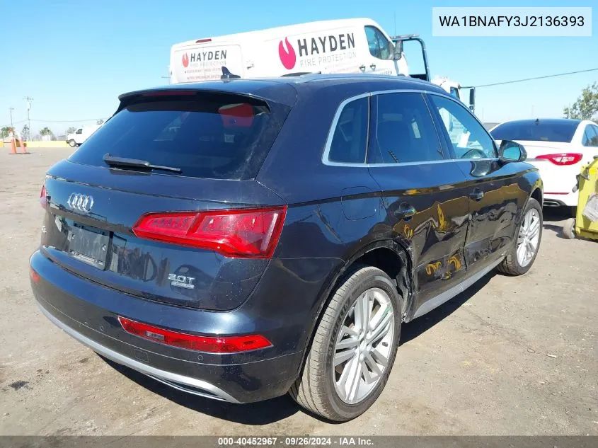 2018 Audi Q5 2.0T Premium/2.0T Tech Premium VIN: WA1BNAFY3J2136393 Lot: 40452967