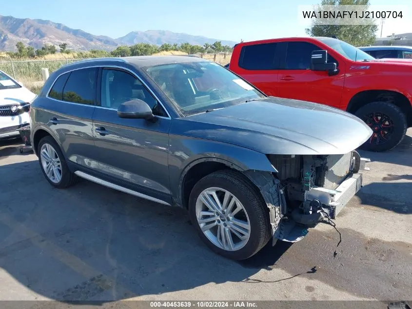 2018 Audi Q5 2.0T Premium/2.0T Tech Premium VIN: WA1BNAFY1J2100704 Lot: 40453639