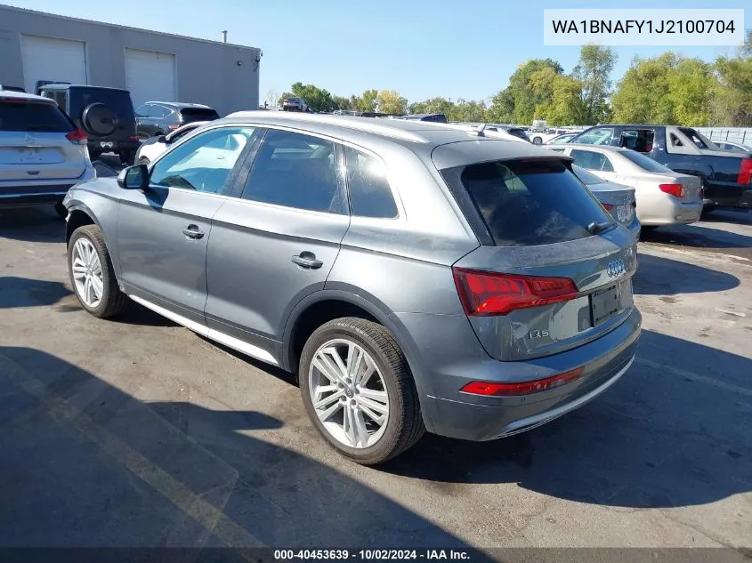 2018 Audi Q5 2.0T Premium/2.0T Tech Premium VIN: WA1BNAFY1J2100704 Lot: 40453639