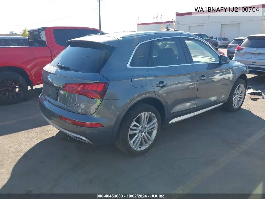 2018 Audi Q5 2.0T Premium/2.0T Tech Premium VIN: WA1BNAFY1J2100704 Lot: 40453639