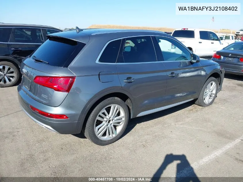 2018 Audi Q5 2.0T Premium/2.0T Tech Premium VIN: WA1BNAFY3J2108402 Lot: 40457708