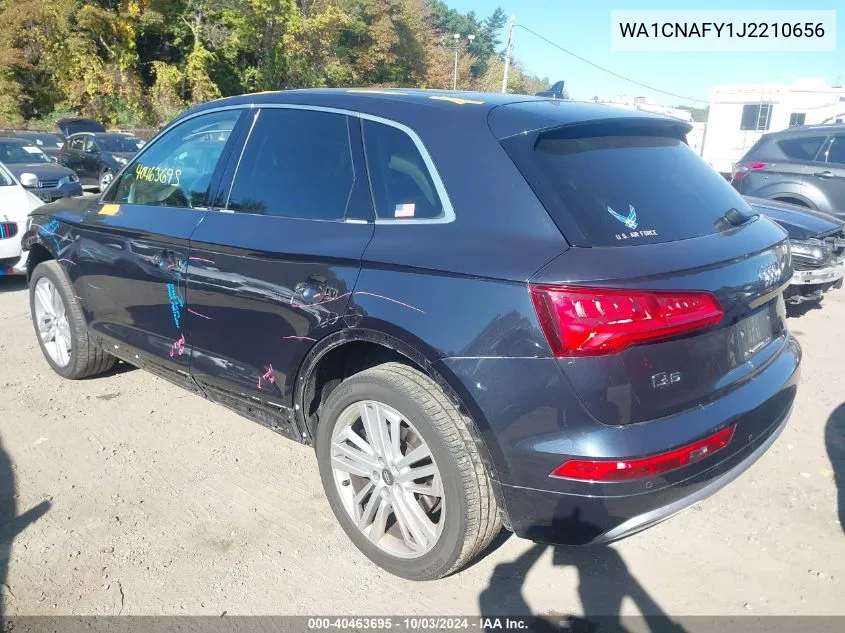 2018 Audi Q5 2.0T Premium/2.0T Tech Premium VIN: WA1CNAFY1J2210656 Lot: 40463695