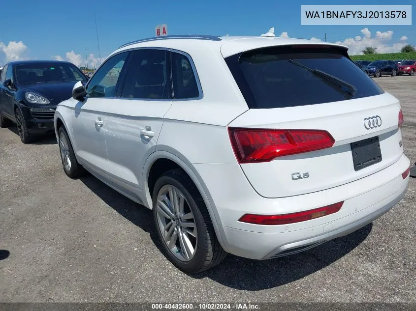 2018 Audi Q5 2.0T Premium/2.0T Tech Premium VIN: WA1BNAFY3J2013578 Lot: 40482600