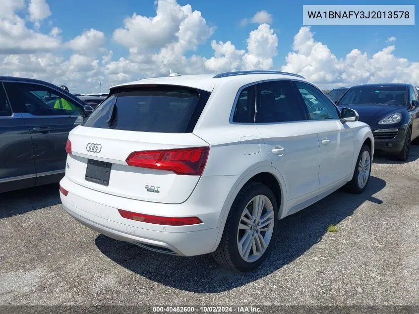 2018 Audi Q5 2.0T Premium/2.0T Tech Premium VIN: WA1BNAFY3J2013578 Lot: 40482600