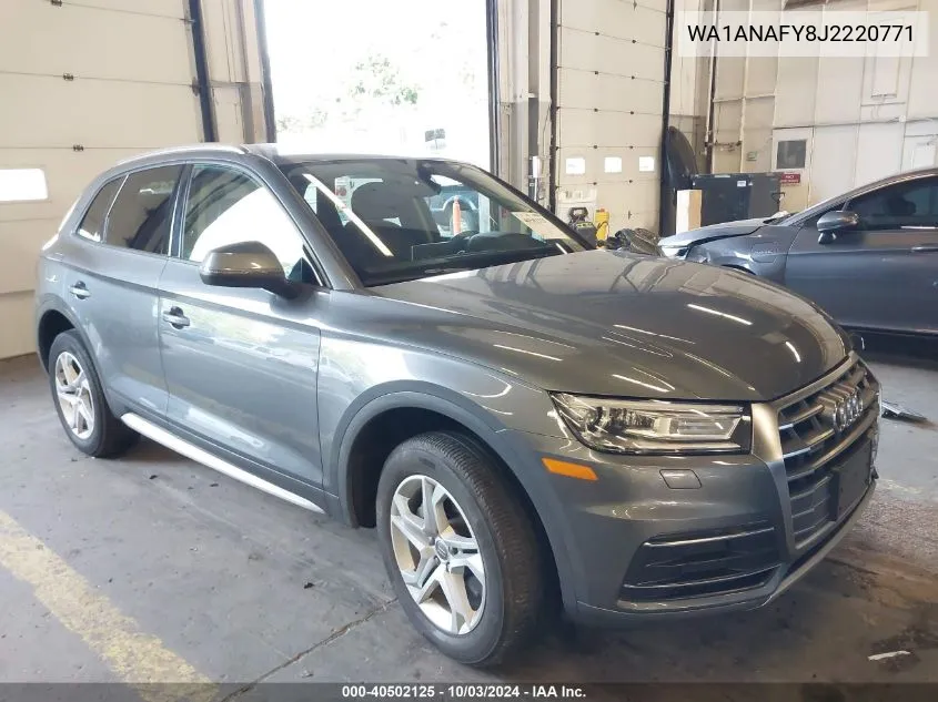 2018 Audi Q5 2.0T Premium/2.0T Tech Premium VIN: WA1ANAFY8J2220771 Lot: 40502125